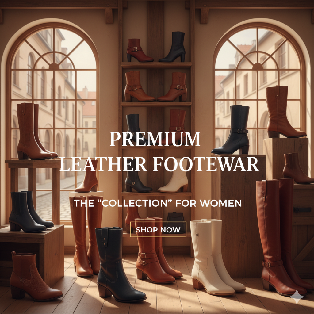 Women’s Premium Leather Footwear & Accessories Collection